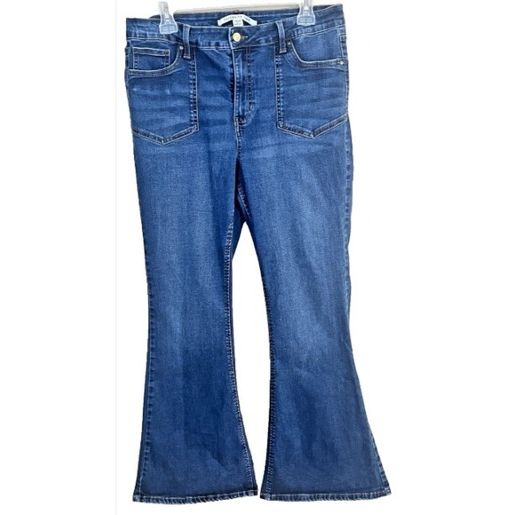 Celebrity Pink Denim - Celebrity Pink Womens Flare Jeans 17/33 Dark Wash Stretch Bell Bottom Festival